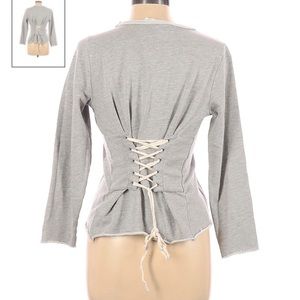 French Terry corset sweater
